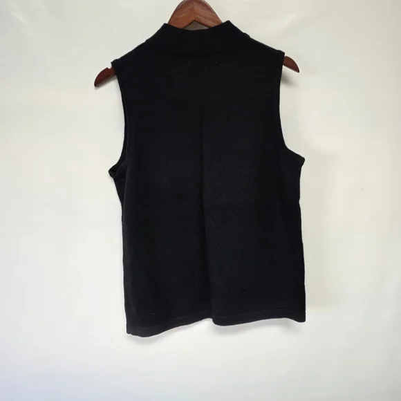 Nouveaux reindeer holiday Christmas sweater vest zip closure Vintage Large - Picture 4 of 9